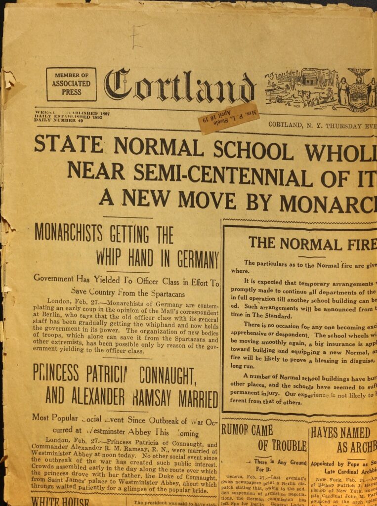 Cns Wholly Destroyed Cortland Standard Feb 27 1919 0001