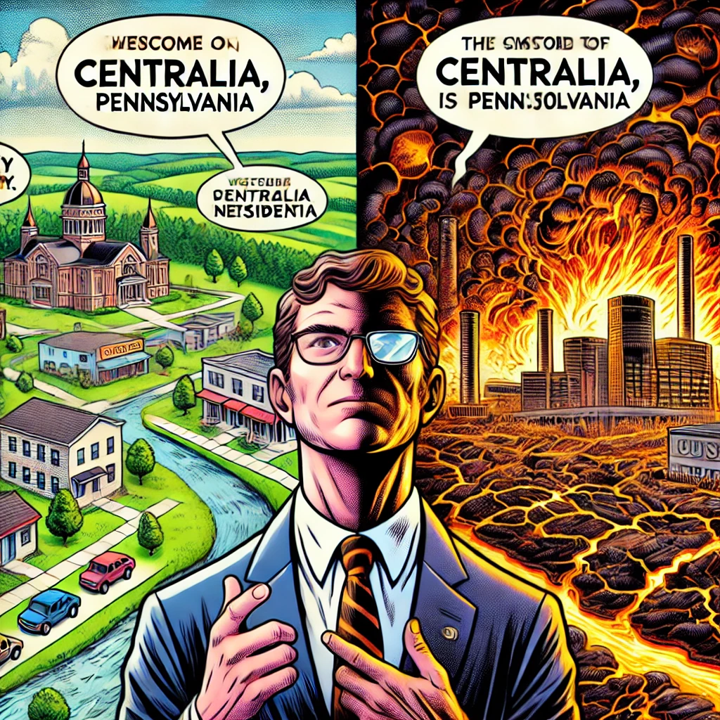 Awful Truth of Centralia PA Coal Grab Land Grab Media Hoax Firey Fraud