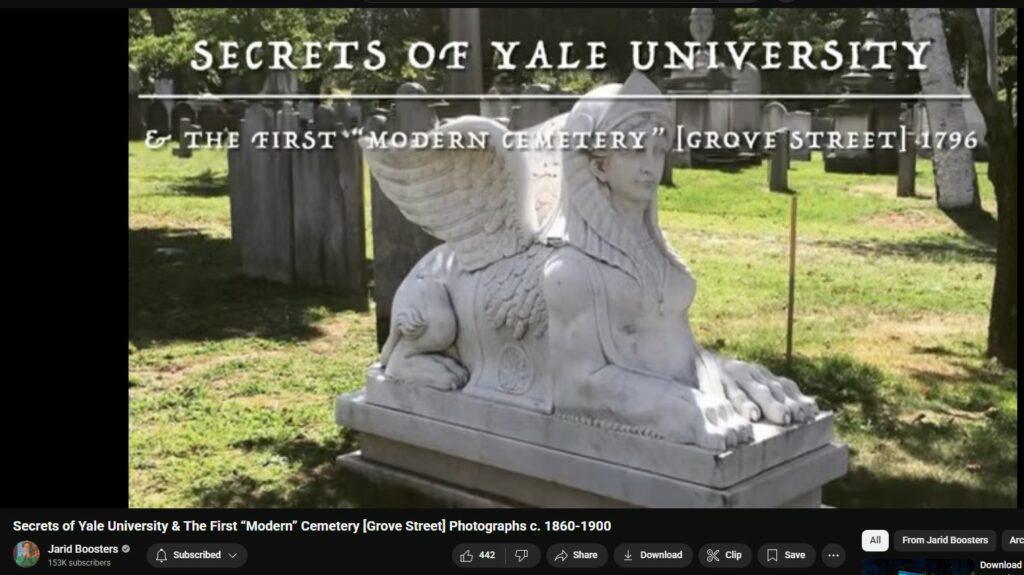 Secret Yale Univ - First Modern Cemetery Grove St 1796